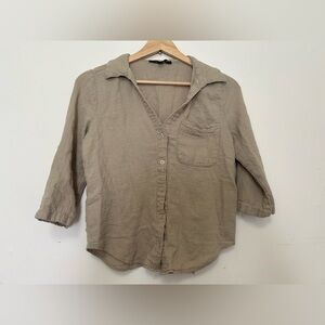 Larry Levine Linen Blend Top